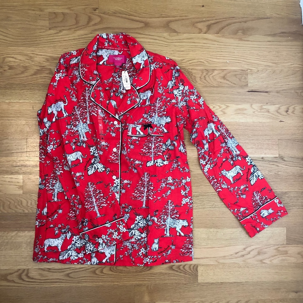 Victoria's Secret Leopard/Tiger/Trees Pajama TOP